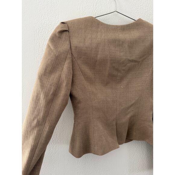 L.K. Bennett London Light Brown Cropped Blazer - Size US 2 - Picture 5 of 5